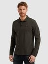 PME Legend American Classic Longsleeve Polo Shirt Beluga Model / Voorkant