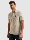PME Legend Polo Shirt Piqué Print Beige Model / Voorkant