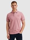 PME Legend Polo Shirt Piqué Logo Pink Model / Voorkant