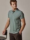 Profuomo Piqué Polo Shirt Green Model / Voorkant