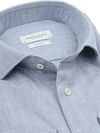 Profuomo Shirt Peached Herringbone Flanel Blue
