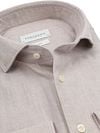 Profuomo Shirt Peached Herringbone Flanel Beige