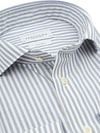 Profuomo Shirt Peached Stripes Flanel Blue