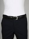 Profuomo Leather Belt Roma Navy Model / Voorkant