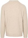 Profuomo Pull Rib Mix Laine Sand Product / Achterkant