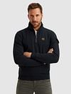 PME Legend Half Zip Sweater Interlock Jersey Navy Model / Voorkant