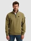 PME Legend Half Zip Sweater Interlock Jersey Olive Model / Voorkant