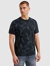 PME Legend T-Shirt Slub Jersey Print Navy Model / Voorkant