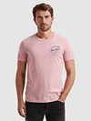 PME Legend T-Shirt Logo Artwork Pink Model / Voorkant
