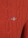 Gant Pullover Crewneck Lambswool Cable Modern Rust Product / Detail
