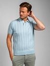 Suitable Respect Polo Drop Needle Lichtblauw Model / Voorkant met Stefan