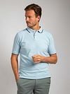 Suitable Respect Polo Shirt Tip Ferry Light Blue Model / Voorkant with Stefan