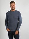 Suitable Mou Pullover Melange Blue Model / Voorkant with Stefan