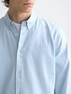 Scotch and Soda Core Oxford Overhemd Lichtblauw Model / Voorkant