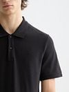 Scotch And Soda Core Piqué Polo Shirt Black Model / Detail