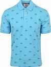 Scotch and Soda Polo Shirt Palm Trees Blue 175661-3558 order online | Suitable