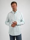 Suitable  Shirt Cotton Slub Light Green Model / Voorkant with Stefan
