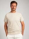 Suitable T-shirt Isaac Stripe Piqué Pebble Model / Voorkant avec Stefan