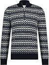 State Of Art Cardigan Demi-Zip Bleu Foncé Impression 13422105 commander en ligne | Suitable