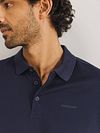 State of Art Poloshirt Mercerized Piqué Navy Model / Detail