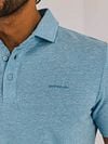 State of Art Poloshirt Piqué Melange Light Blue Model / Detail