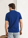 State of Art Poloshirt Piqué Cobalt Blue Model / Achterkant