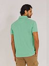 State of Art Poloshirt Piqué Melange Green Model / Achterkant