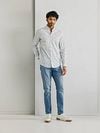 State Of Art Twill Shirt Print Light Blue Model / Voorkant