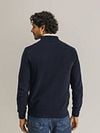 State Of Art Strickjacke Plain Navy Model / Achterkant