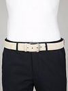 Suitable Belt Suede Leather White Model / Voorkant