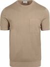 Suitable Knitted T-shirt Pocket Compact Camel