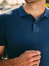 Suitable Respect Polo Shirt Structure Knit Blue Model / Detail