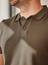 Suitable Respect Polo Structure Knit Olijfgroen Model / Detail