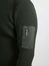 Suitable Mou Half Zip Pullover Dark Green Model / Detail