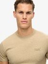 Superdry Classic T-Shirt Melange Beige Model / Achterkant