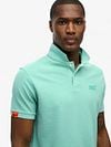 Superdry Polo Destroyed Green Model / Voorkant