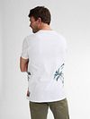 T-Shirt Petrol Islandcrest Print Blanche Model / Achterkant
