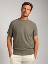 Suitable Piqué T-shirt Linen Green Model / Voorkant with Stefan