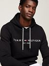 Tommy Hilfiger Hoodie Core Zwart Model / Detail