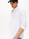 Tommy Hilfiger Oxford Overhemd Wit Model / Detail