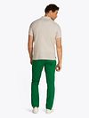 Tommy Hilfiger Linen Piqué Polo Shirt Beige Model / Achterkant