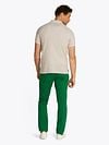 Tommy Hilfiger Linen Piqué Polo Shirt Beige Model / Achterkant