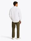 Tommy Hilfiger Poplin Hemd Flex Weiß Model / Achterkant