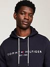 Tommy Hilfiger Sweat à Capuche Core Bleu Foncé Model / Detail