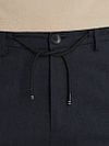 Vanguard V11 Short Herringbone Linen Blend Navy Model / Detail