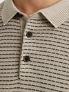 Vanguard Knitted Poloshirt Impression Beige Model / Detail