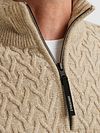 Vanguard Pullover Half Zip Wool Beige Model / Detail