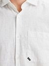 Vanguard Short Sleeve Shirt Linen Blend White Model / Detail