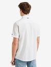 Vanguard Short Sleeve Overhemd Linnen Blend Wit Model / Achterkant