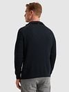 Vanguard Sweater Half Zip Textured Rib Navy Model / Achterkant